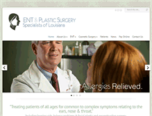 Tablet Screenshot of entplasticsurgeryla.com